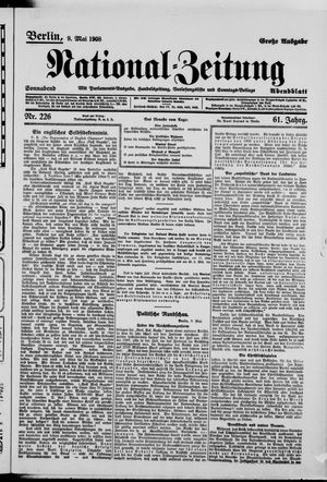 Nationalzeitung vom 09.05.1908
