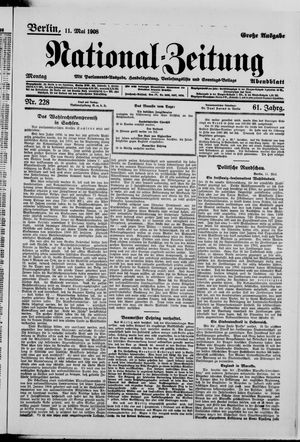 Nationalzeitung vom 11.05.1908