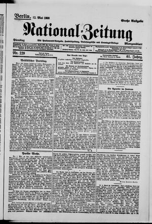 Nationalzeitung vom 12.05.1908