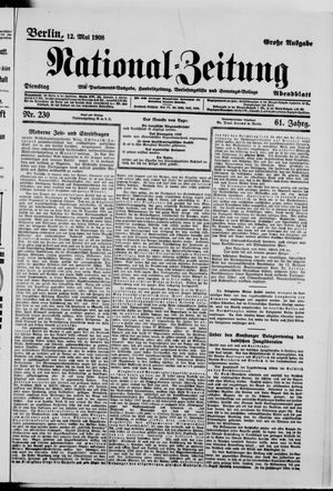 Nationalzeitung vom 12.05.1908