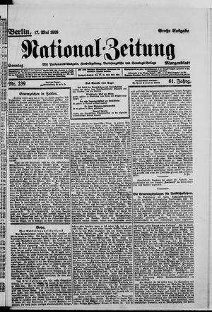Nationalzeitung on May 17, 1908