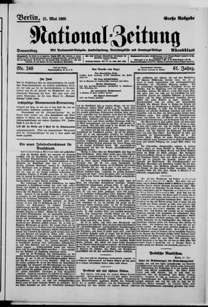 Nationalzeitung vom 21.05.1908