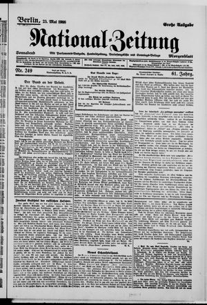 Nationalzeitung vom 23.05.1908