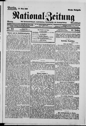 Nationalzeitung vom 25.05.1908