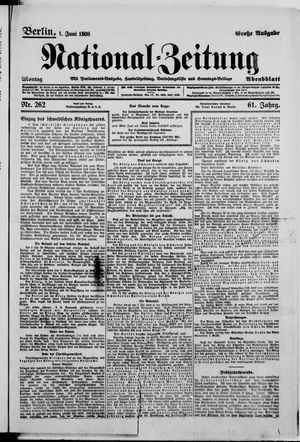 National-Zeitung vom 01.06.1908