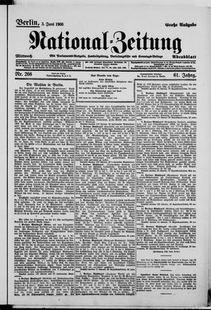 Nationalzeitung vom 03.06.1908