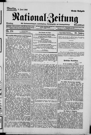 Nationalzeitung vom 09.06.1908