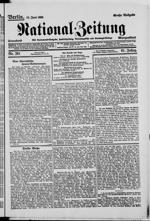 Nationalzeitung vom 13.06.1908