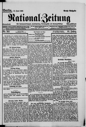 Nationalzeitung vom 13.06.1908
