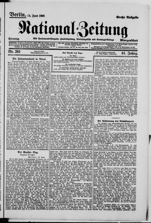 Nationalzeitung vom 14.06.1908
