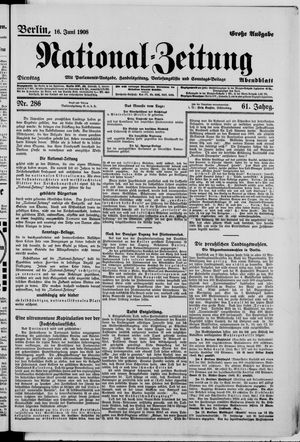 Nationalzeitung vom 16.06.1908