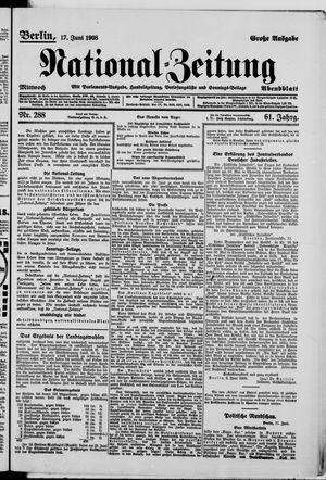 Nationalzeitung vom 17.06.1908