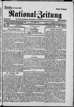 National-Zeitung vom 20.06.1908