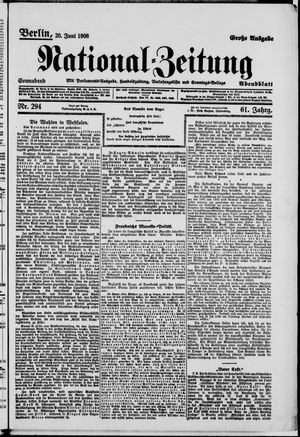 National-Zeitung vom 20.06.1908