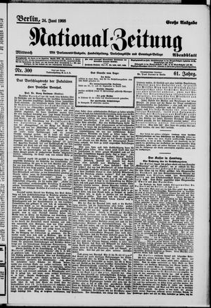 National-Zeitung vom 24.06.1908