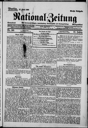 National-Zeitung vom 27.06.1908