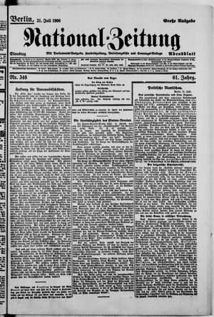 National-Zeitung vom 21.07.1908