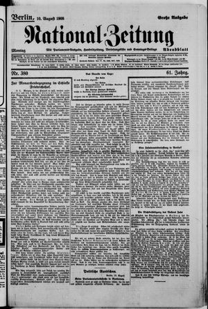 National-Zeitung vom 10.08.1908