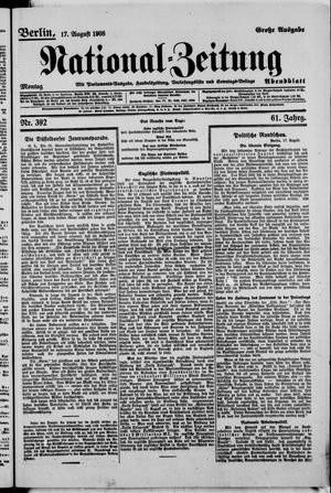 Nationalzeitung vom 17.08.1908