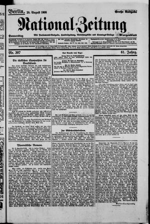 National-Zeitung vom 20.08.1908