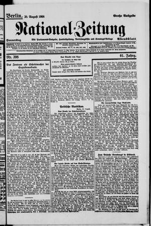 National-Zeitung vom 20.08.1908