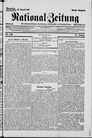 National-Zeitung vom 26.08.1908