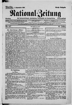National-Zeitung vom 01.09.1908