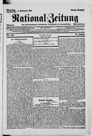 National-Zeitung vom 02.09.1908