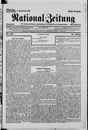 National-Zeitung vom 05.09.1908