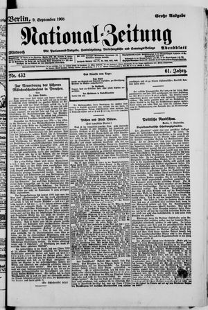 National-Zeitung on Sep 9, 1908