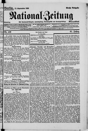 National-Zeitung vom 13.09.1908