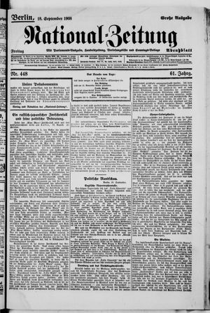 National-Zeitung vom 18.09.1908