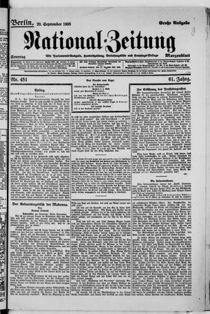 National-Zeitung vom 20.09.1908