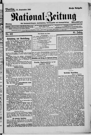 National-Zeitung vom 21.09.1908