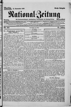 National-Zeitung vom 22.09.1908