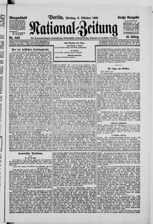 National-Zeitung vom 09.10.1908