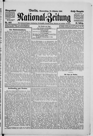 National-Zeitung vom 15.10.1908