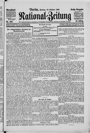 Nationalzeitung vom 16.10.1908