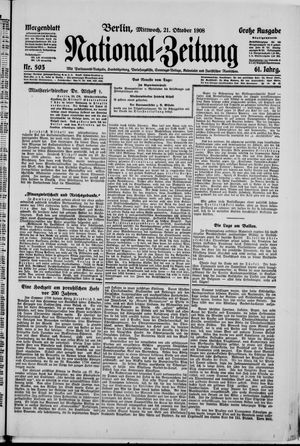 National-Zeitung vom 21.10.1908