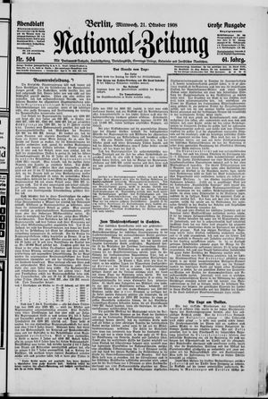 National-Zeitung vom 21.10.1908