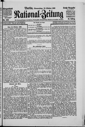 National-Zeitung vom 22.10.1908