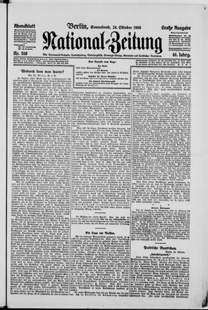 National-Zeitung vom 24.10.1908
