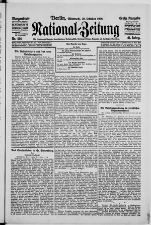National-Zeitung vom 28.10.1908