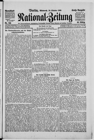 National-Zeitung vom 28.10.1908