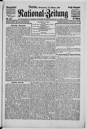 National-Zeitung vom 29.10.1908