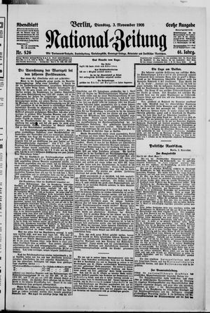 National-Zeitung vom 03.11.1908