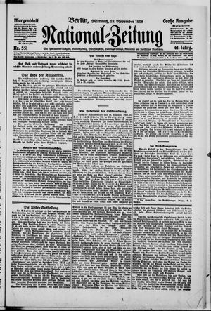 National-Zeitung vom 18.11.1908