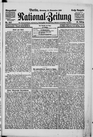 National-Zeitung vom 22.11.1908