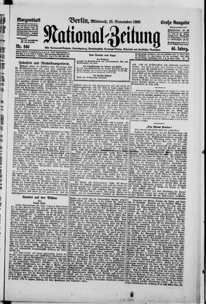 National-Zeitung vom 25.11.1908