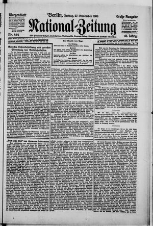 National-Zeitung vom 27.11.1908